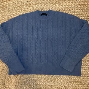 Zara Cable Knit Blue sweater